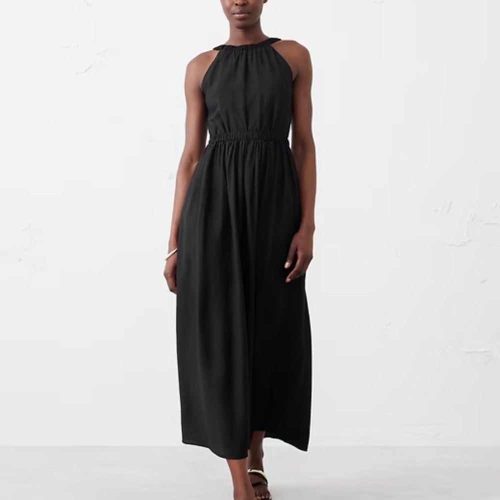 NWT🦓 banana republic 🦓Casual Black Maxi Dress